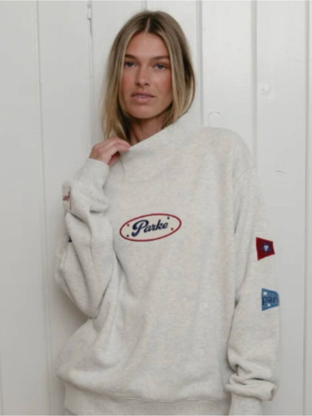 Parke Heritage Flagship Mockneck Costal S/M Heather Grey
